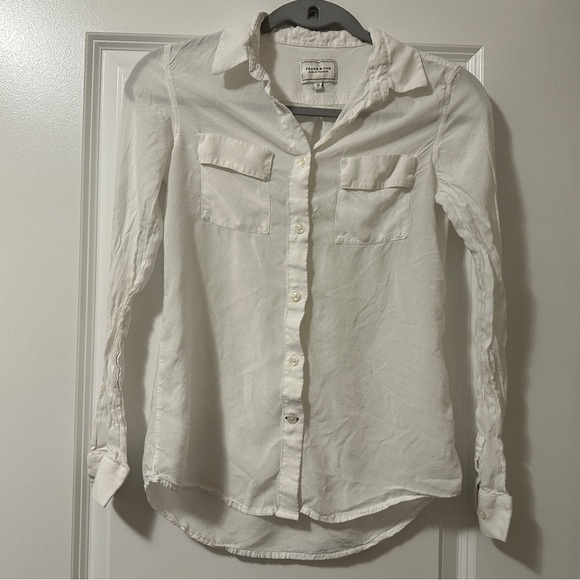 Frank & Oak Tops - Frank & Oak long sleeve sheer button up shirt| size
 Xs
